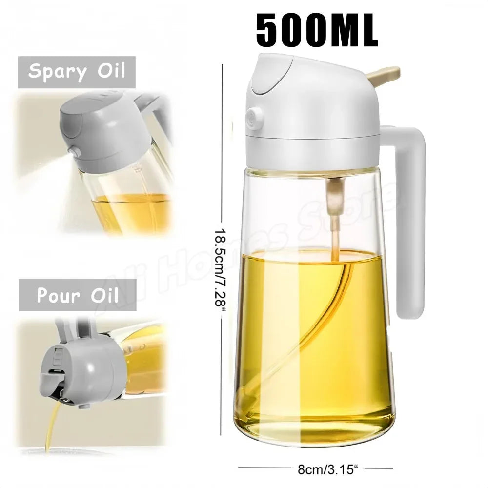 2-in-1 Oil Dispenser & Spray – More Flavor, Less Waste