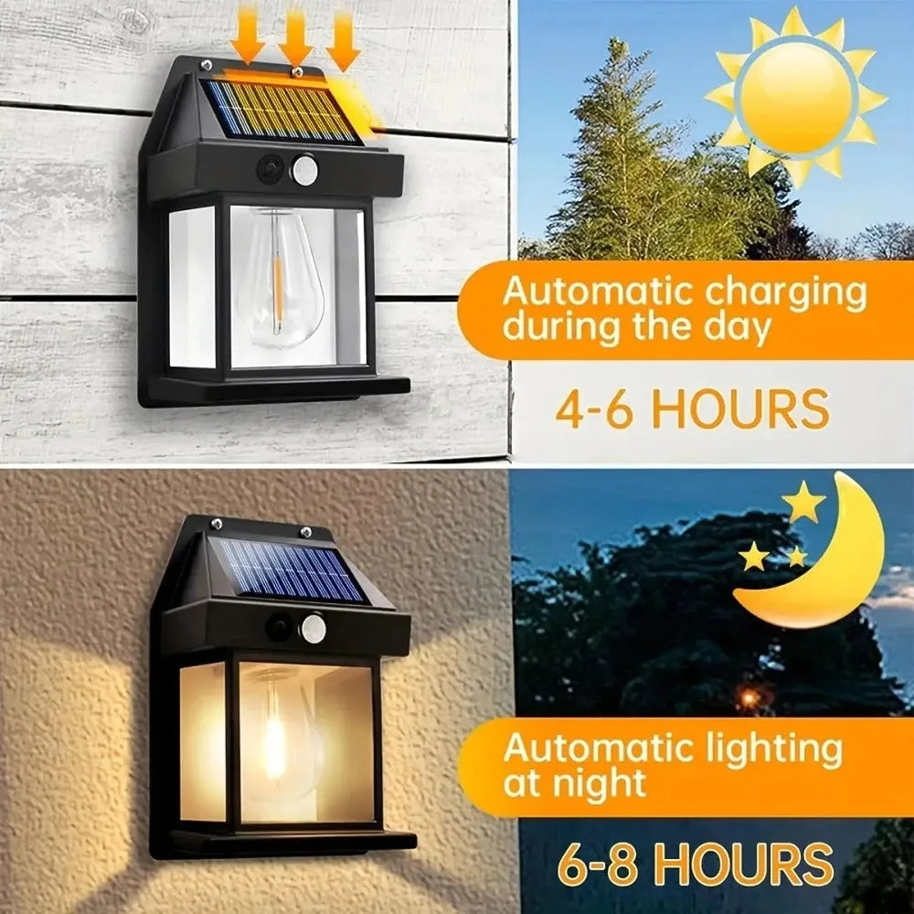 Solar Wall Lamp with Motion Sensor – Smart & Elegant Lighting