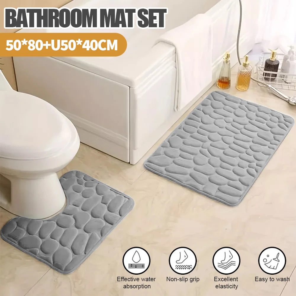 Stylish Non-Slip Pebble Mats for Your Bathroom – Step Into Comfor
