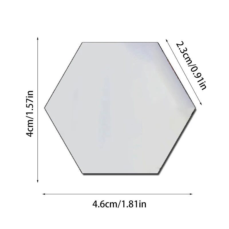 Geometric Mirror Wall Stickers, 12 pieces - Your Home Deserves This Shine!