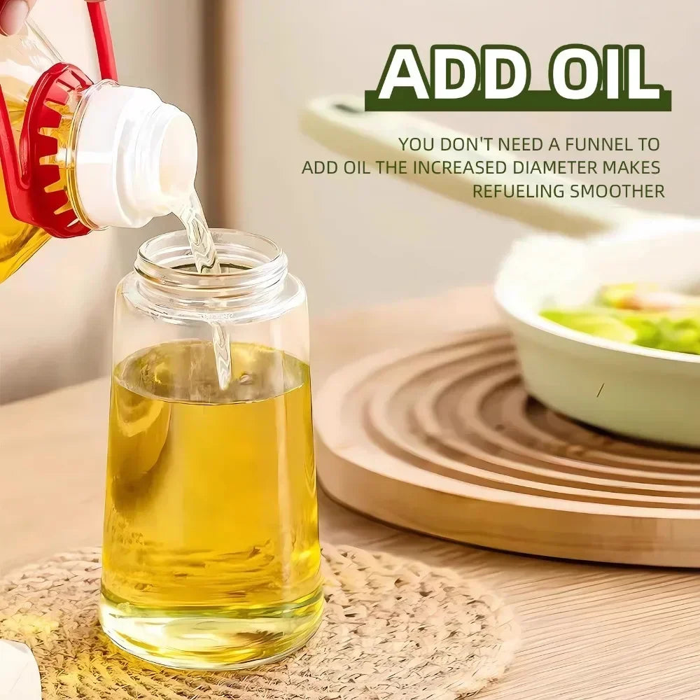 2-in-1 Oil Dispenser & Spray – More Flavor, Less Waste