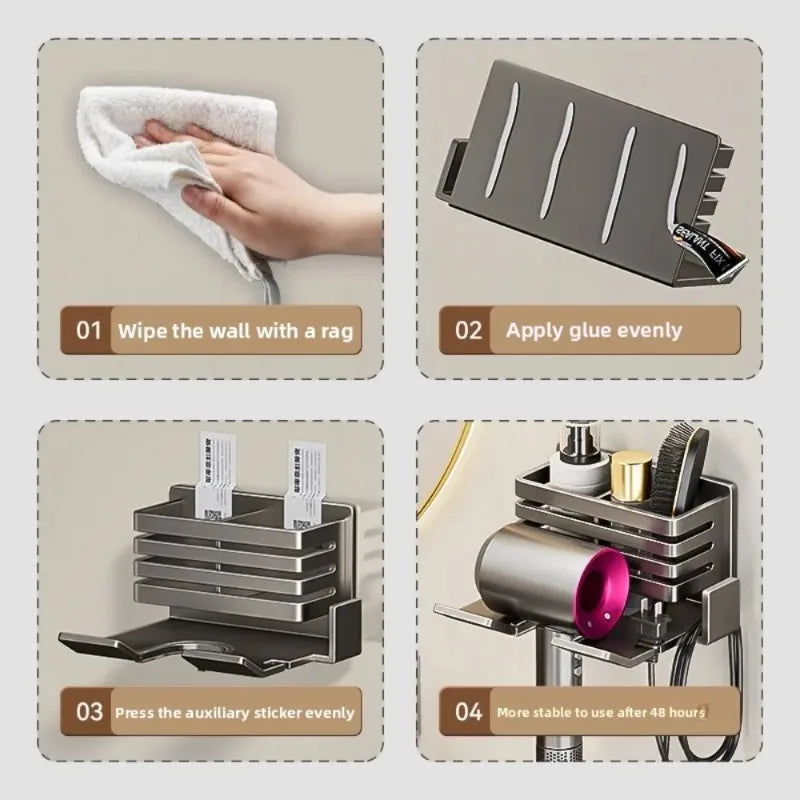 Hairdryer & Accessories Organizer – Beauty and Practicality in One