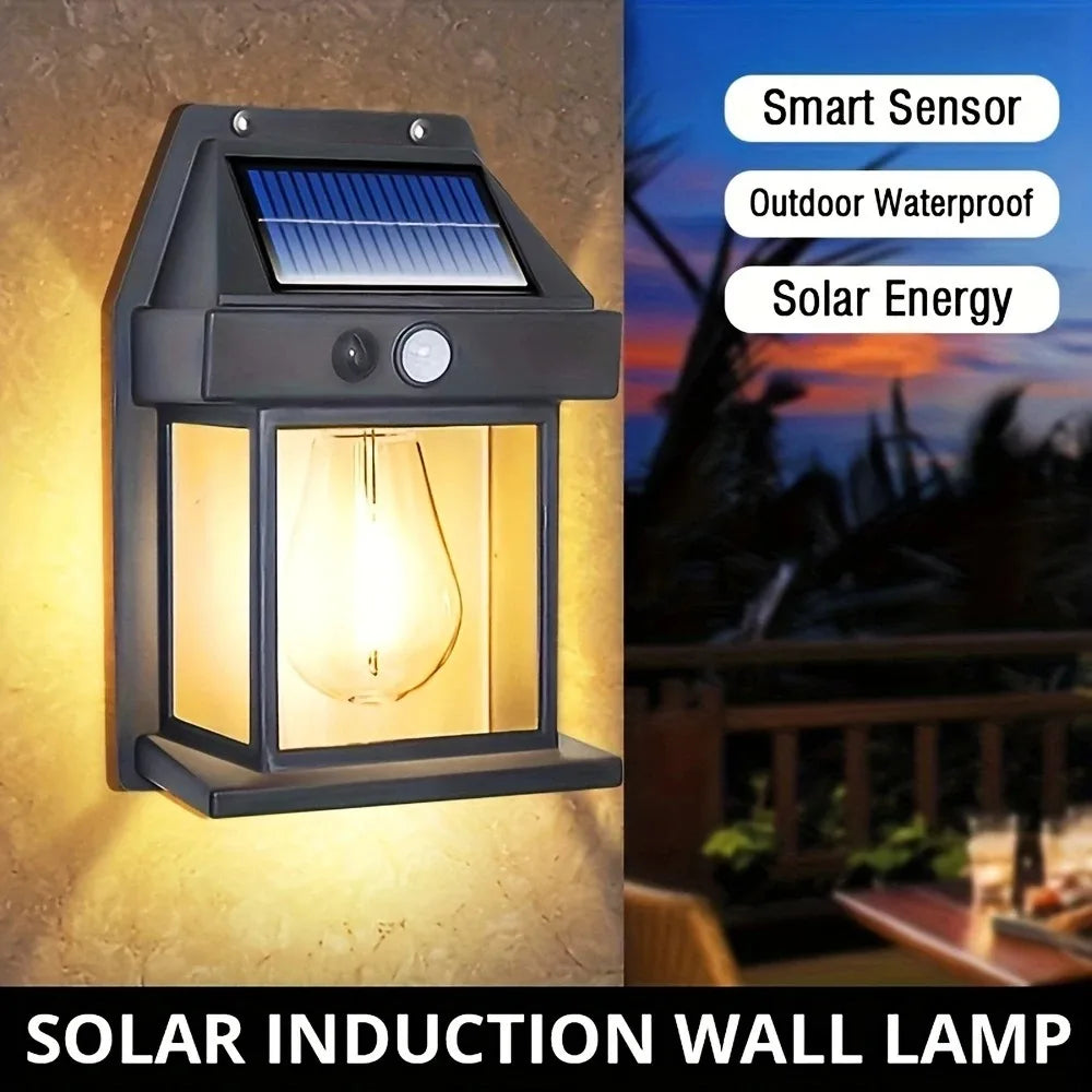 Solar Wall Lamp with Motion Sensor – Smart & Elegant Lighting