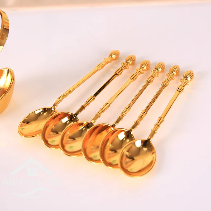 Swan Cutlery Set for Cake, Coffee, Tea and Dessert, 7 Pieces – Elegance in Every Detail