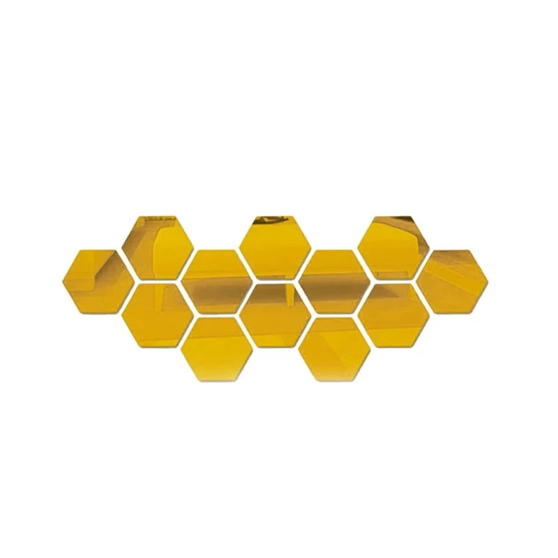 Geometric Mirror Wall Stickers, 12 pieces - Your Home Deserves This Shine!