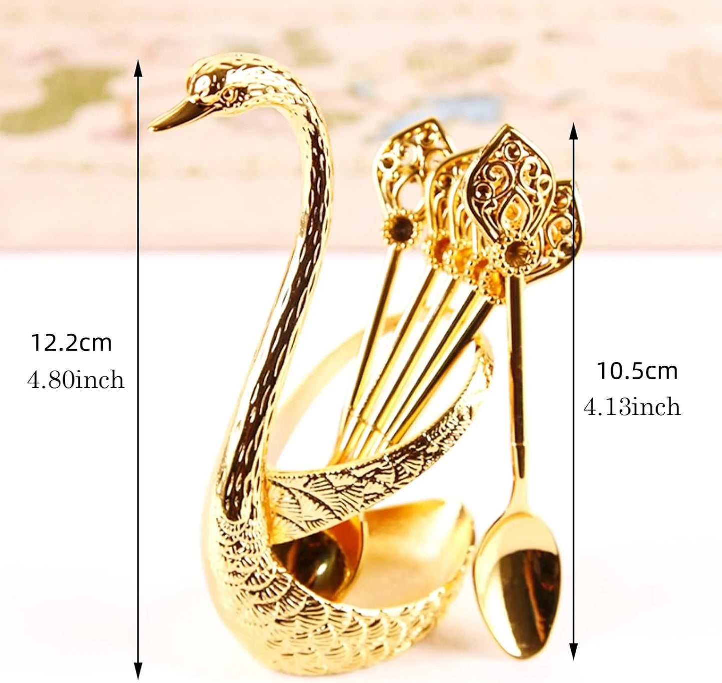 Swan Cutlery Set for Cake, Coffee, Tea and Dessert, 7 Pieces – Elegance in Every Detail