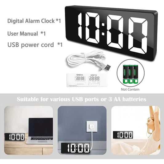 Voice Control Digital Alarm Clock - Style and Organization for Your Routine