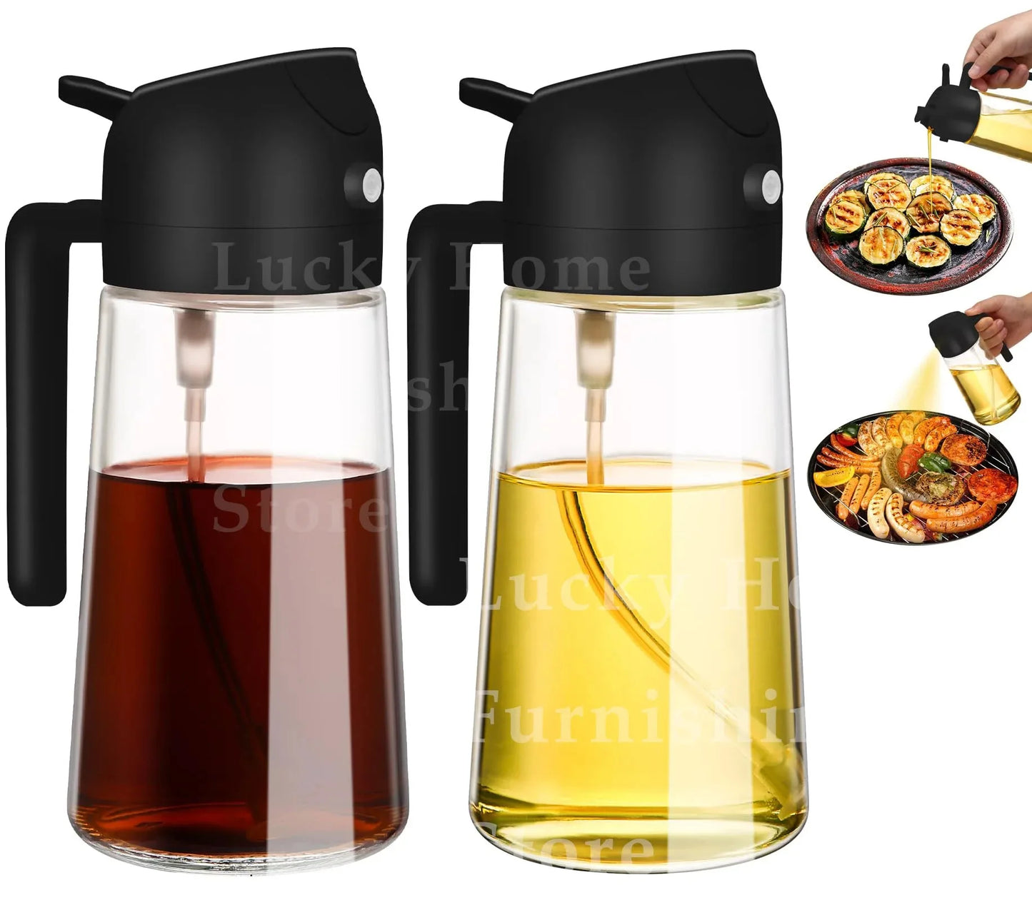 2-in-1 Oil Dispenser & Spray – More Flavor, Less Waste