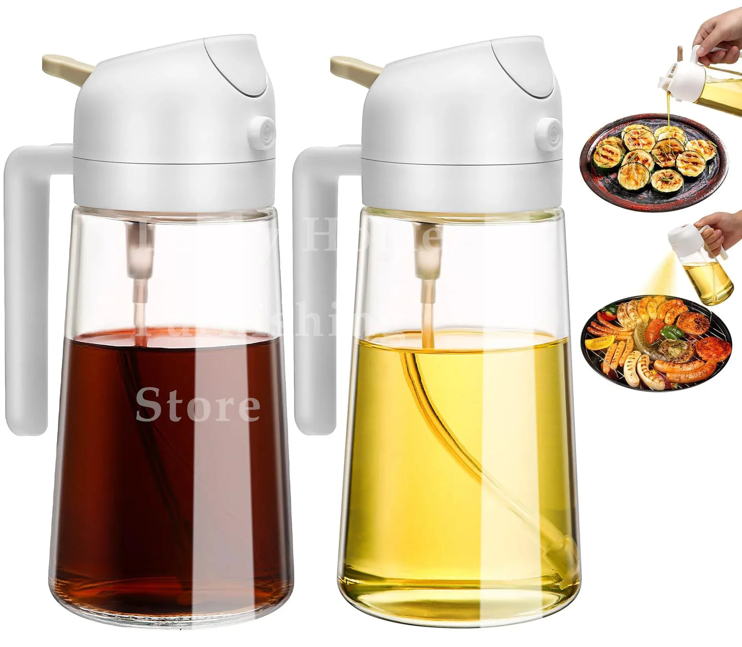 2-in-1 Oil Dispenser & Spray – More Flavor, Less Waste