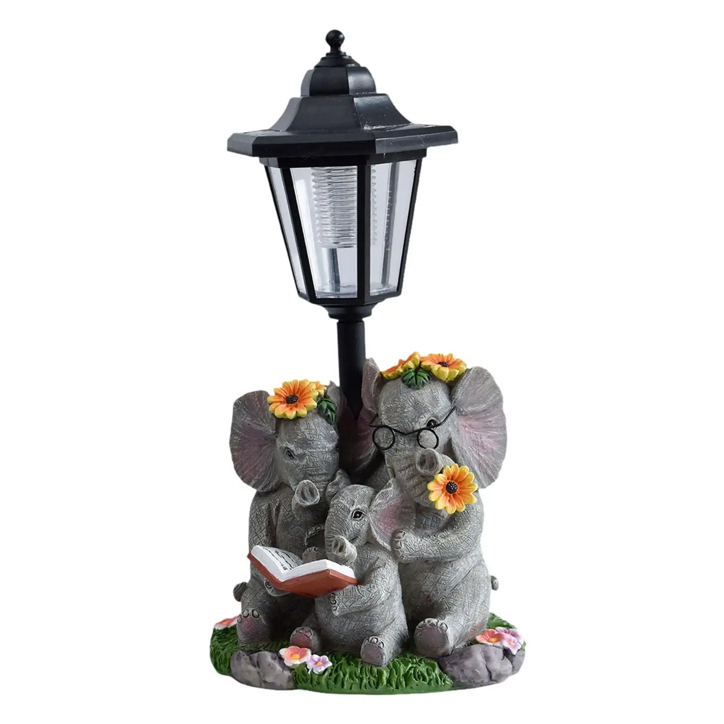 Solar Elephant Family Lamp – Charm & Magic for Your Garden