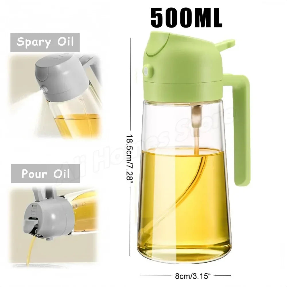 2-in-1 Oil Dispenser & Spray – More Flavor, Less Waste