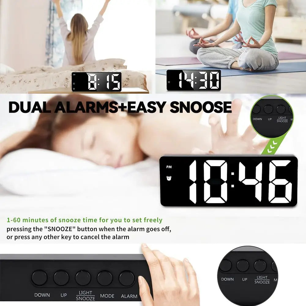 Voice Control Digital Alarm Clock - Style and Organization for Your Routine