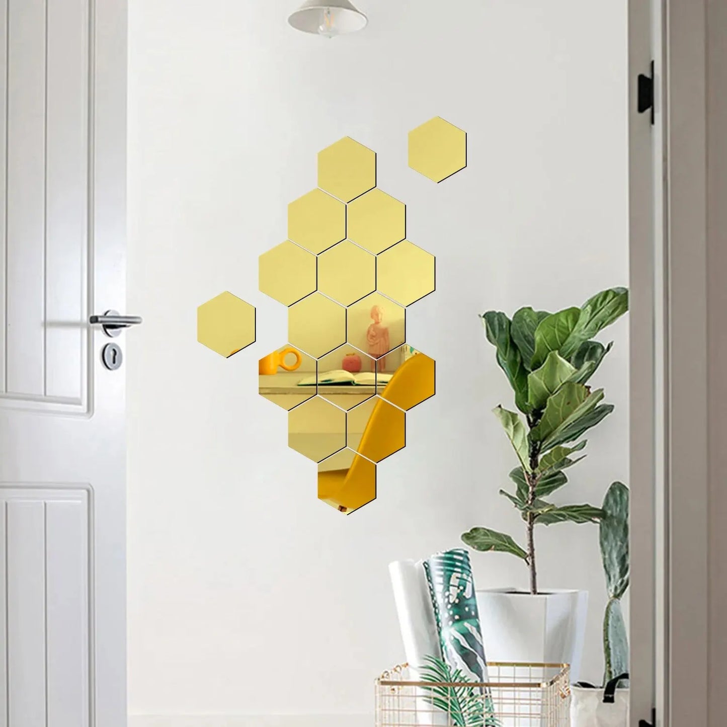Geometric Mirror Wall Stickers, 12 pieces - Your Home Deserves This Shine!