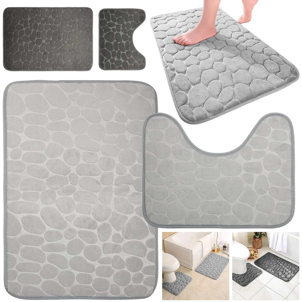 Stylish Non-Slip Pebble Mats for Your Bathroom – Step Into Comfor