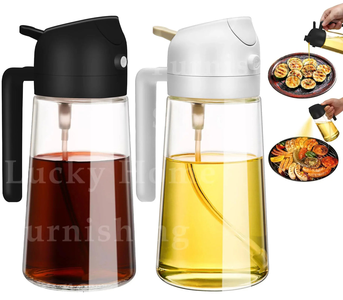 2-in-1 Oil Dispenser & Spray – More Flavor, Less Waste