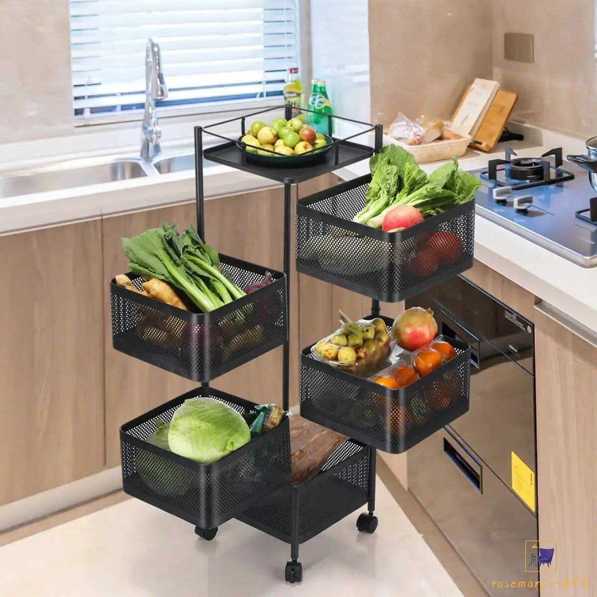 Stackable Basket Trolley – Tidy Up Your Kitchen