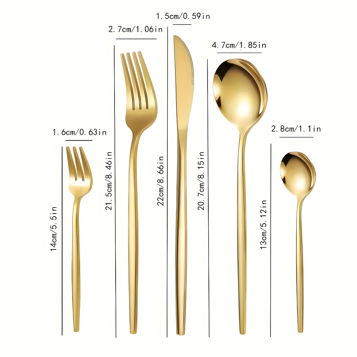 30-Piece Gold Cutlery Set – Elegance on Your Table