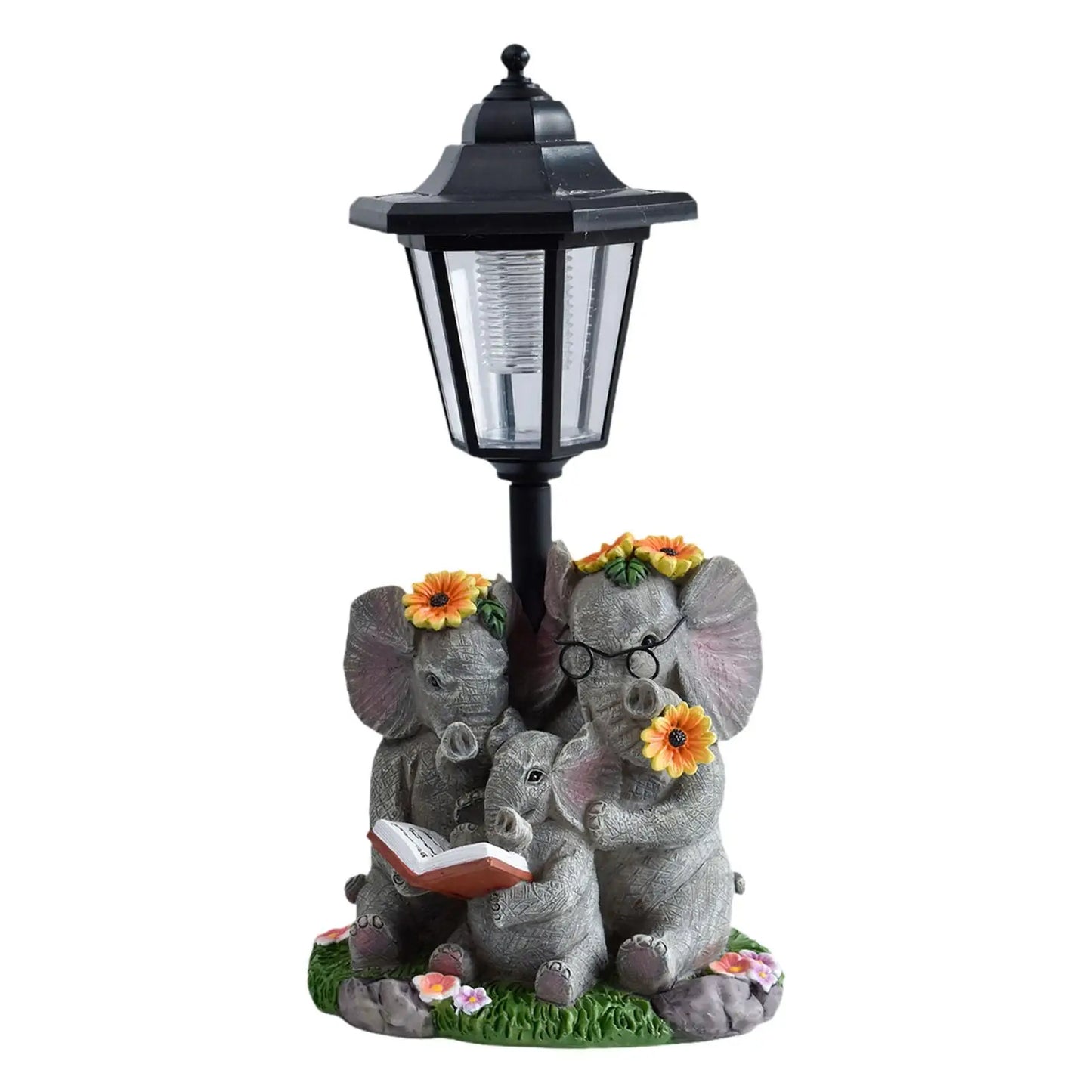 Solar Elephant Family Lamp – Charm & Magic for Your Garden