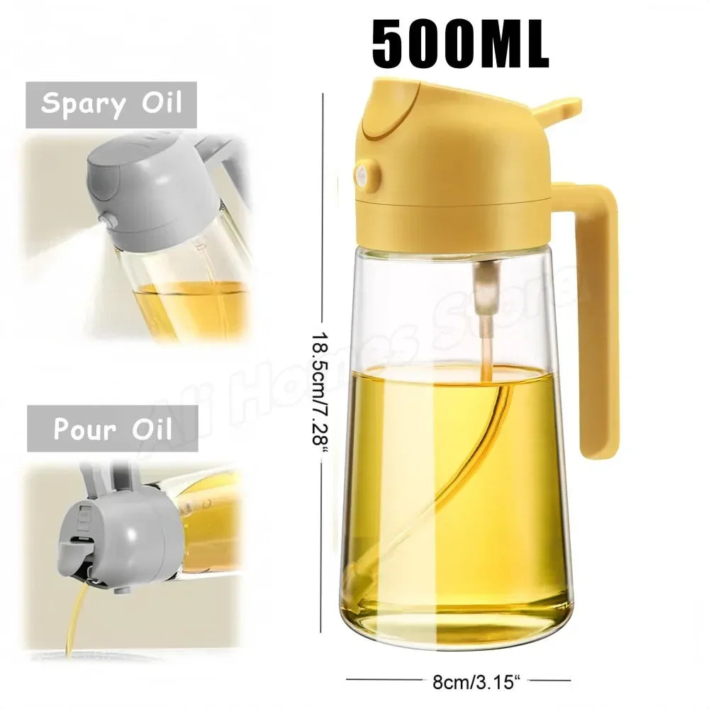 2-in-1 Oil Dispenser & Spray – More Flavor, Less Waste