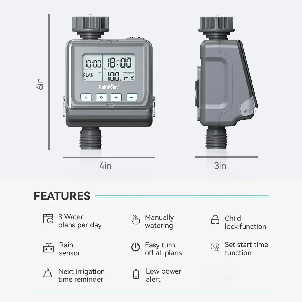 Digital Water Timer with Rain Sensor – Smart Garden Care
