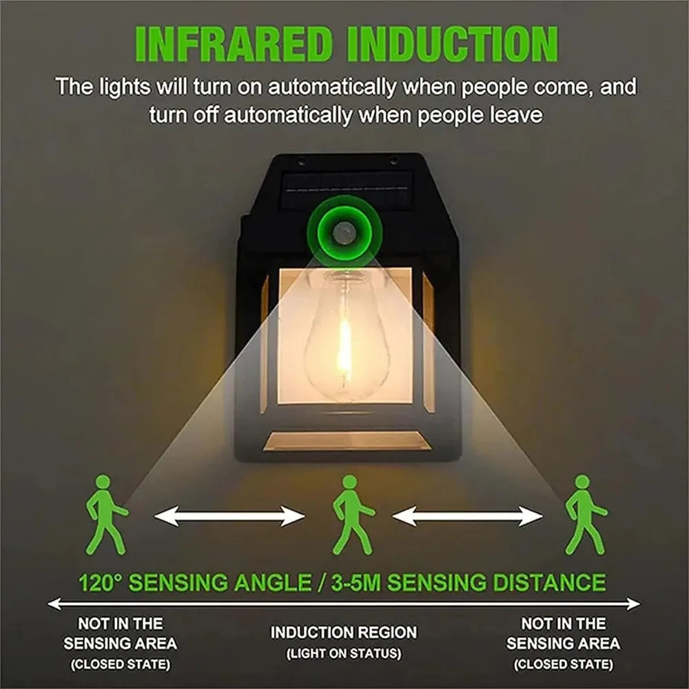 Solar Wall Lamp with Motion Sensor – Smart & Elegant Lighting