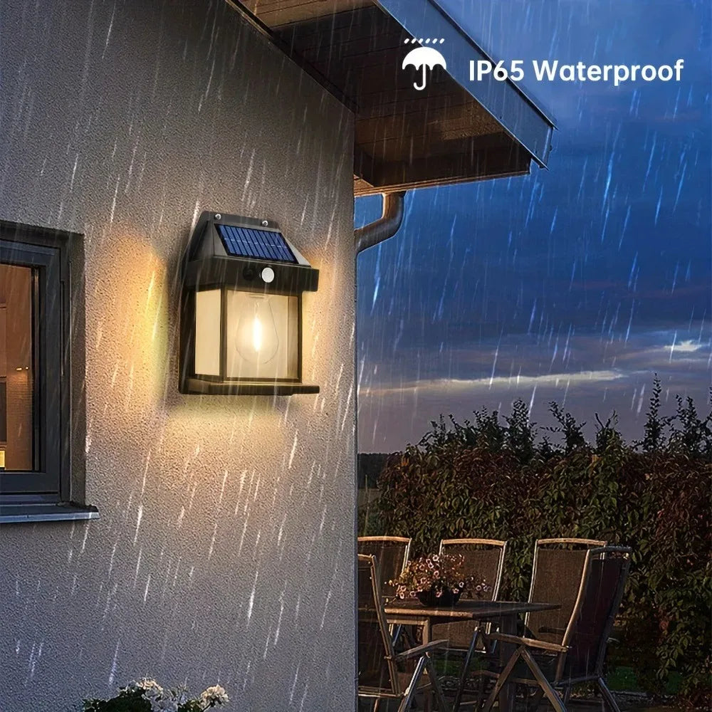 Solar Wall Lamp with Motion Sensor – Smart & Elegant Lighting