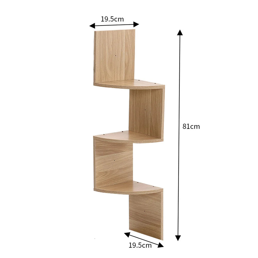 Wooden floating corner shelf - Turn Empty Corners into Pure Style
