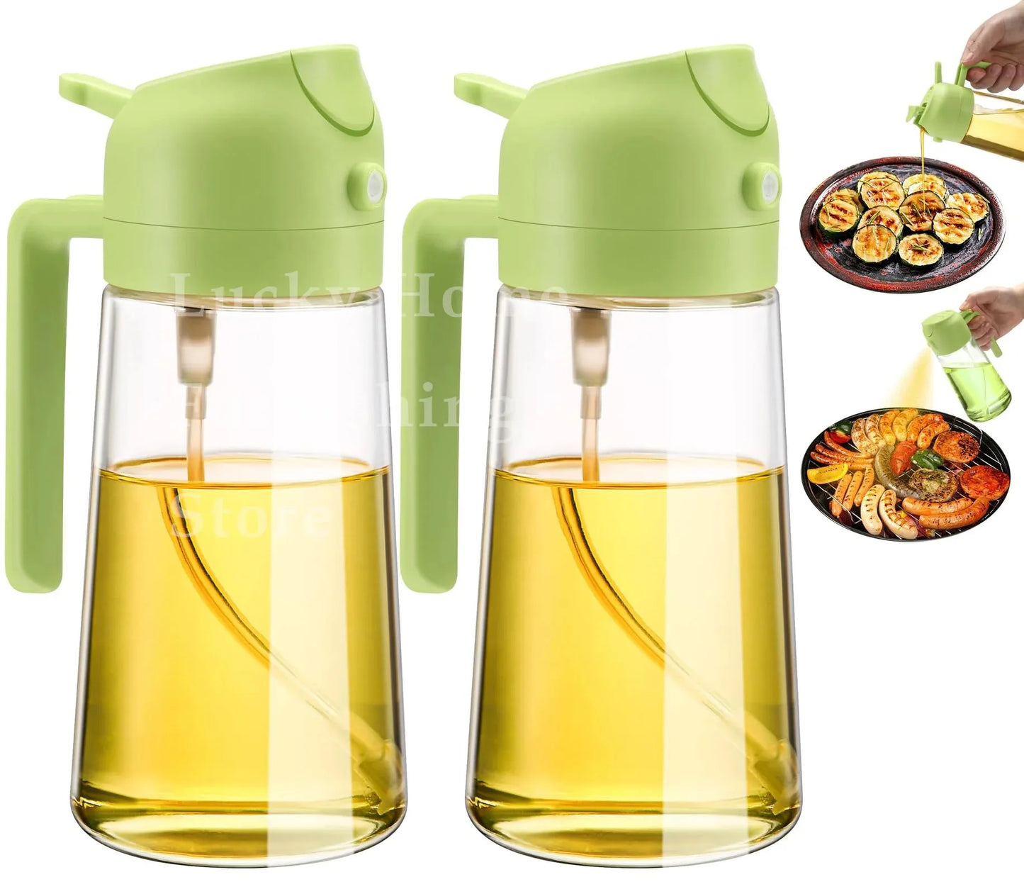 2-in-1 Oil Dispenser & Spray – More Flavor, Less Waste