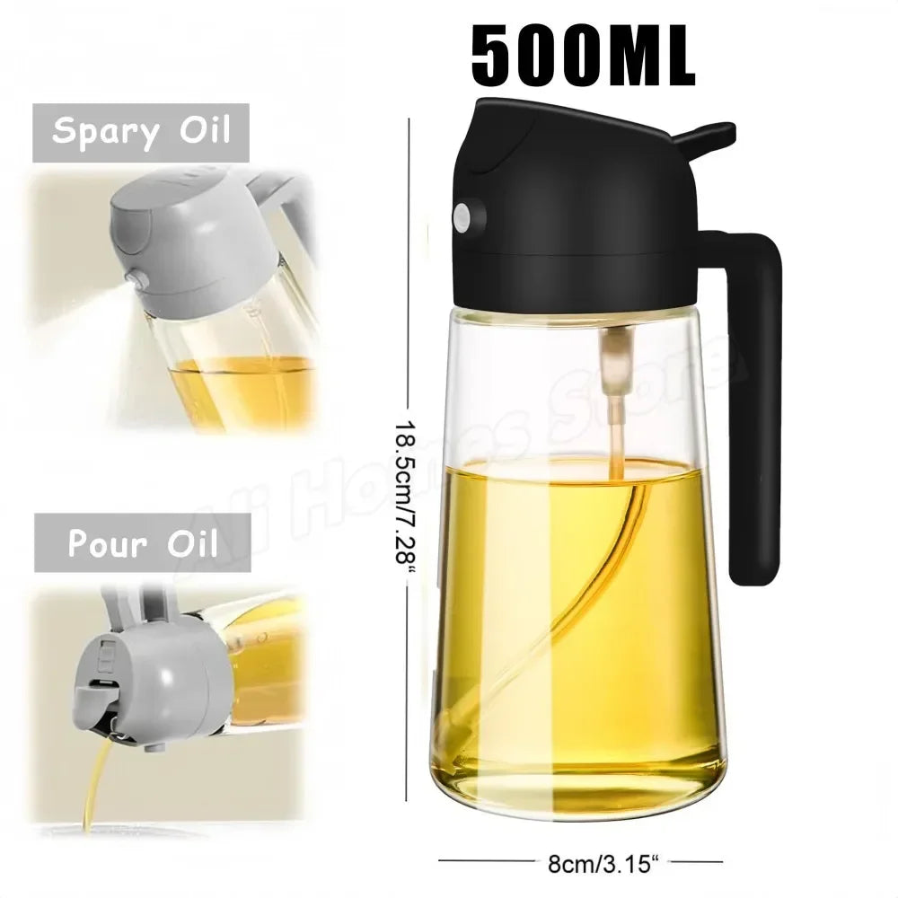 2-in-1 Oil Dispenser & Spray – More Flavor, Less Waste