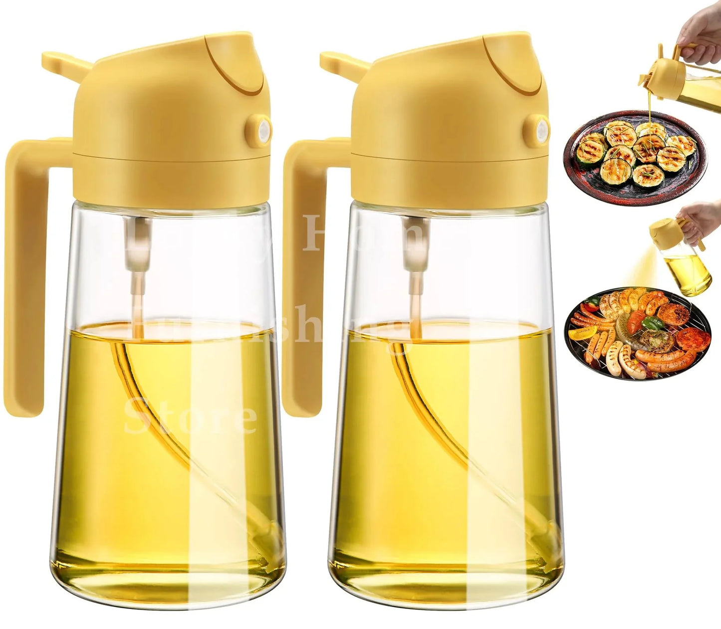 2-in-1 Oil Dispenser & Spray – More Flavor, Less Waste