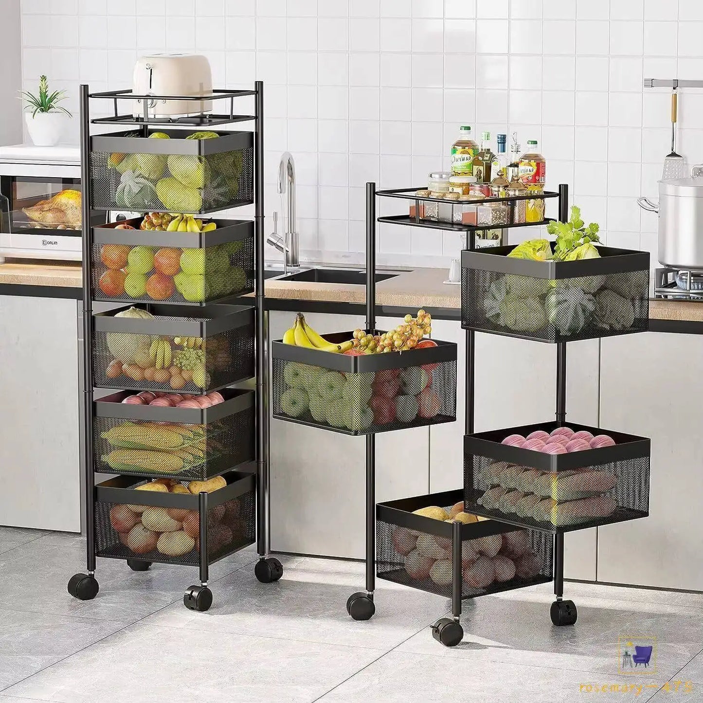 Stackable Basket Trolley – Tidy Up Your Kitchen