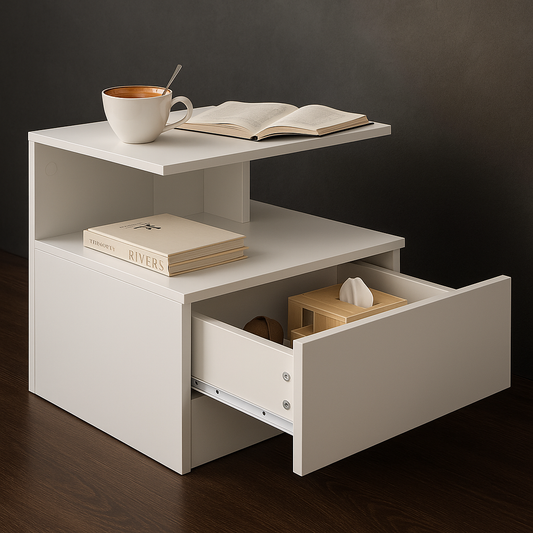 Functional Bedside Table – Beauty, Organization & Comfort