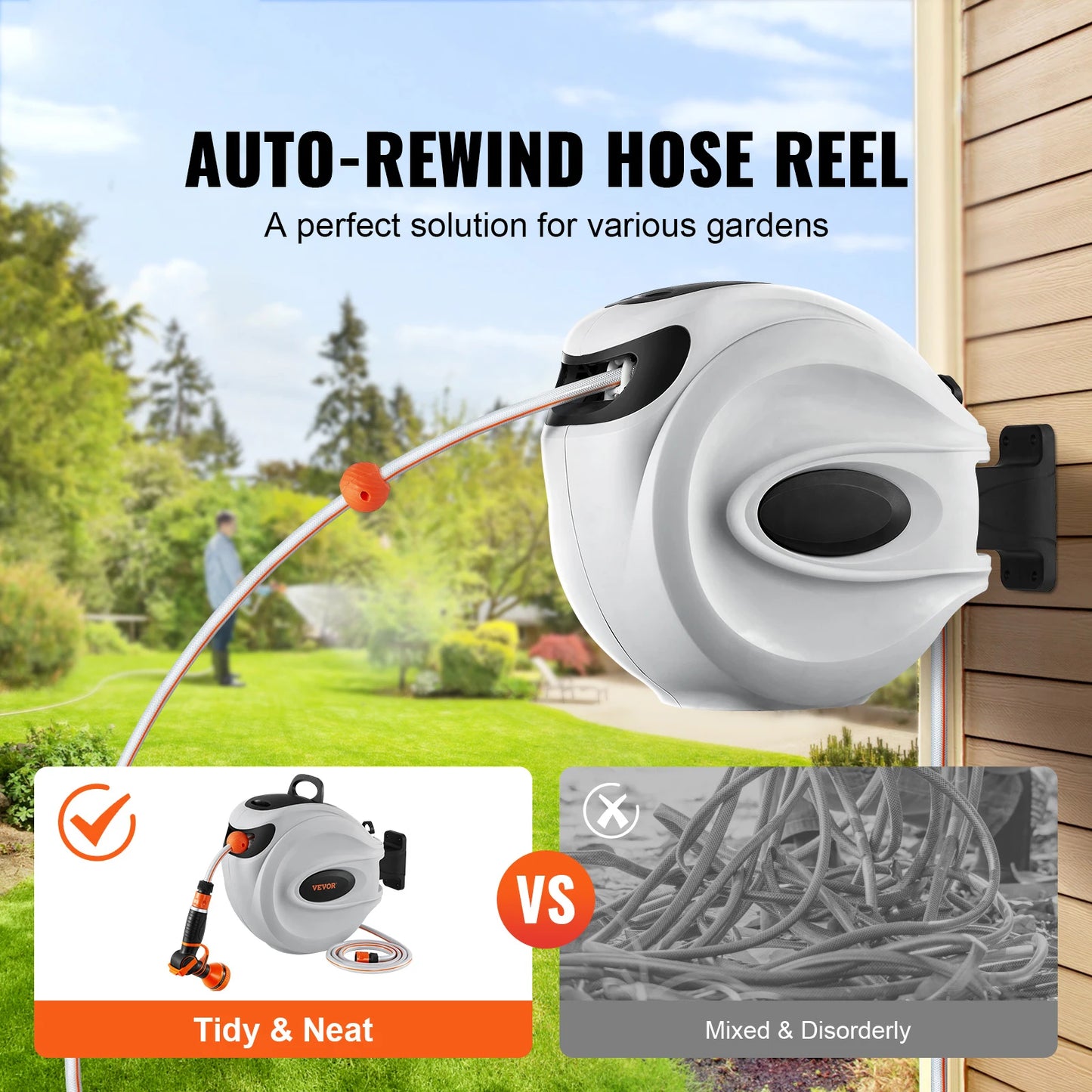Retractable Hose with Automatic Rewind – Practicality and Comfort in Your Garden