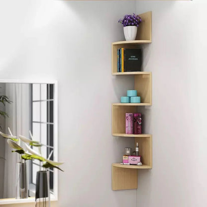 Wooden floating corner shelf - Turn Empty Corners into Pure Style