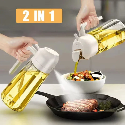 2-in-1 Oil Dispenser & Spray – More Flavor, Less Waste