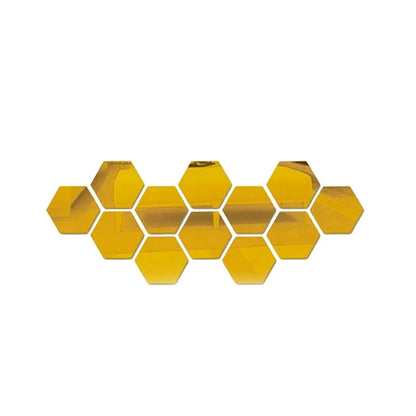 Geometric Mirror Wall Stickers, 12 pieces - Your Home Deserves This Shine!