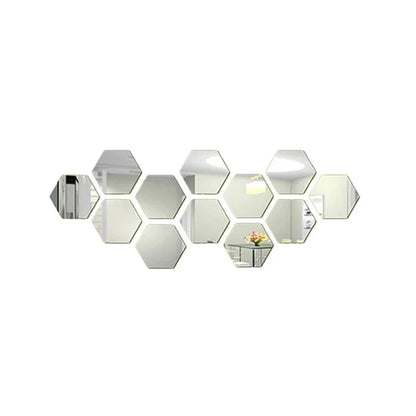 Geometric Mirror Wall Stickers, 12 pieces - Your Home Deserves This Shine!