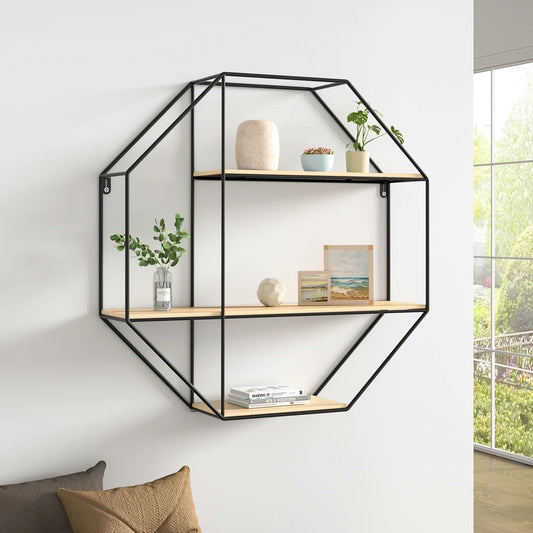 Round octagonal decorative shelf - Geometry and Elegance for Your Home