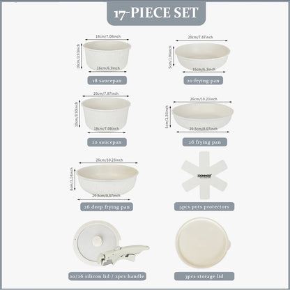 Non-stick Cookware Kitchenware Die Cast Aluminum Pot Set Support Induction