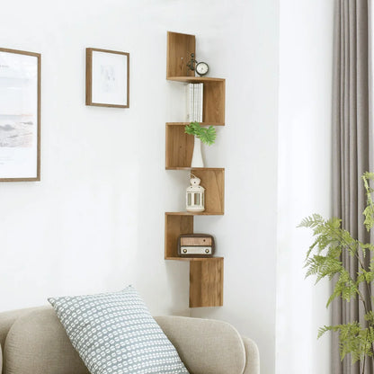 Wooden floating corner shelf - Turn Empty Corners into Pure Style