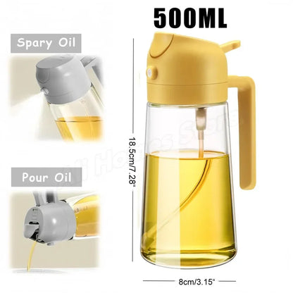2-in-1 Oil Dispenser & Spray – More Flavor, Less Waste