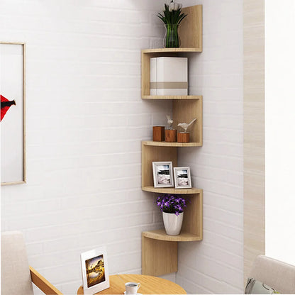 Wooden floating corner shelf - Turn Empty Corners into Pure Style
