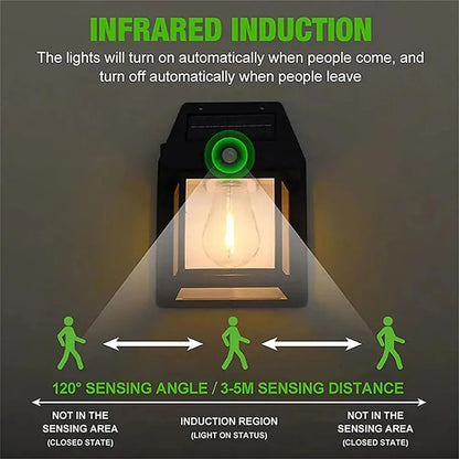 Solar Wall Lamp with Motion Sensor – Smart & Elegant Lighting