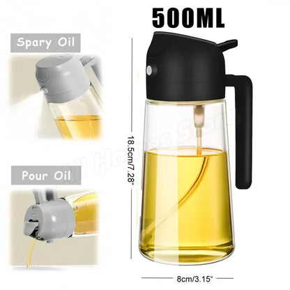 2-in-1 Oil Dispenser & Spray – More Flavor, Less Waste