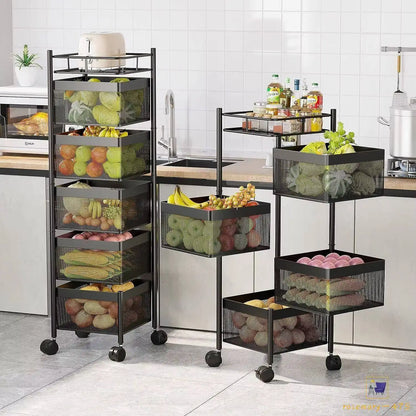 Stackable Basket Trolley – Tidy Up Your Kitchen